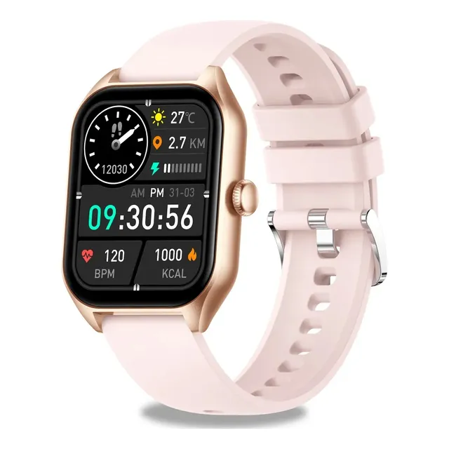 Relógios Smart Watch 1.85 Bluetooth Lladada Em Rosa/