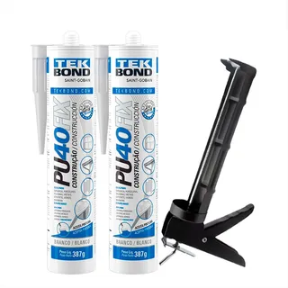 2x Pu 40 Fix Adesivo Alto Performance 387g + Aplicador 2x Pu 40 Fix Adesivo Alto Performance 387g + Aplicador