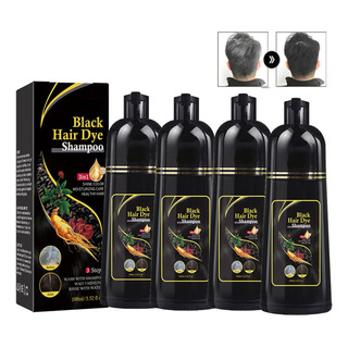 4 Piezas De Champús Negros Instantáneos For Teñir El Cabello 4 Piezas De Champús Negros Instantáneos For Teñir El Cabello