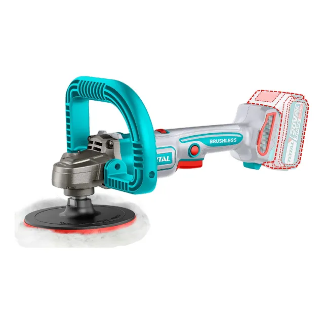 Lustra Pulidora Angular Inalámbrica Total 20v - Motor Sin Carbones - 7 Pulgadas, 180mm - Velocidad Variable - No Incluye Batería Ni Cargador - TAPLI2018
