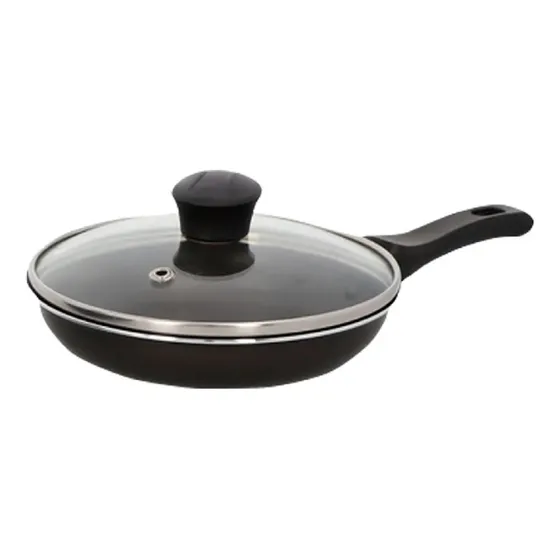 Paila Con Tapa 16 Cm Color Negro