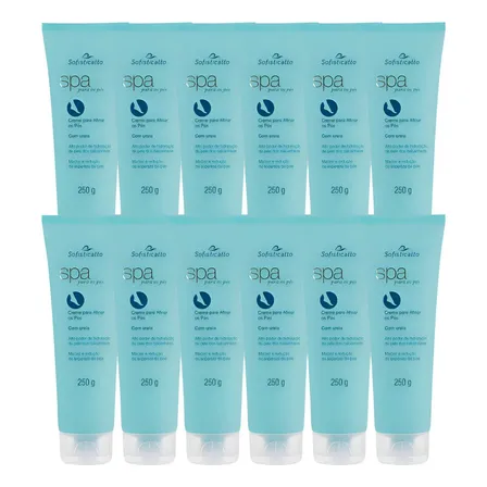 Kit 12 Creme Spa Para Afinar Os Pés 250g Sofisticatto Ureia Ureia
