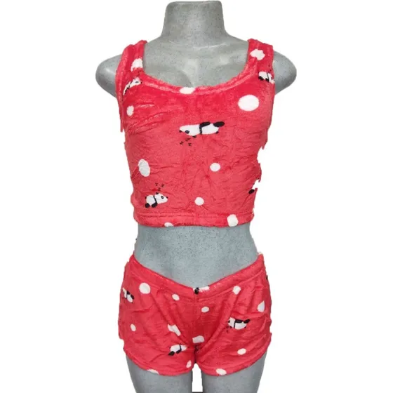 Conjunto Short  Tela Peluche 