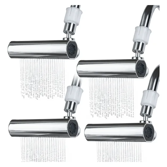 Setx4 Adaptador Grifo 4en1 Giratorio Rectangular Cocina Baño
