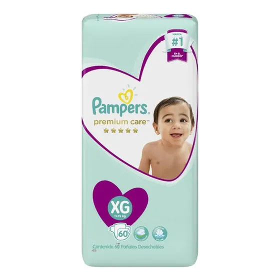 Pampers Premium 60 Pañales Desechables Talla Única