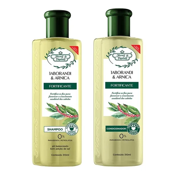 Shampoo+condicionador Flores E Vegetais Jaborandi E Arnica