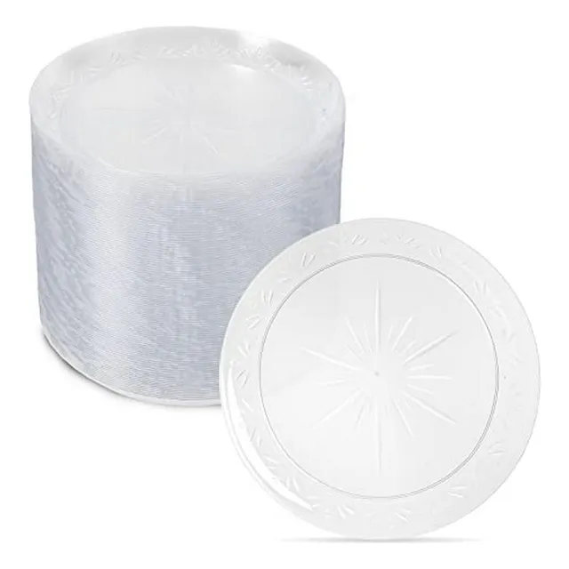  Platos Desechables 6  Ilyapa, Transparentes Para Fiestas Y 