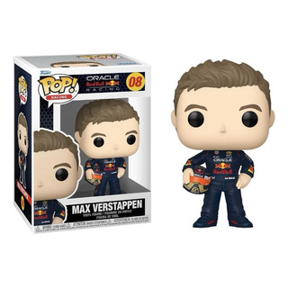 F1 Max Verstappen With Helmet Funko Pop! Vinyl Figure #08 F1 Max Verstappen With Helmet Funko Pop! Vinyl Figure #08