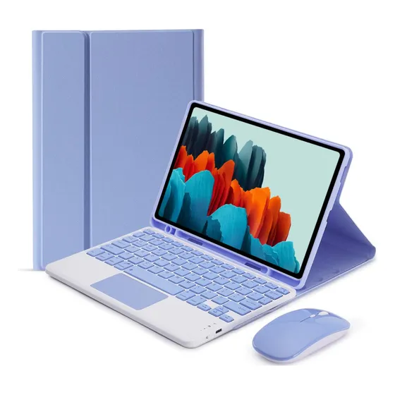 Capa De Tablet Com Teclado Sensível Ao Toque Para Samsung Ga