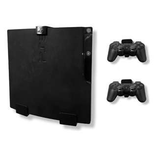 Soporte Pared Para Ps3 Playstation 3 Slim + 2 Para Controles Soporte Pared Para Ps3 Playstation 3 Slim + 2 Para Controles