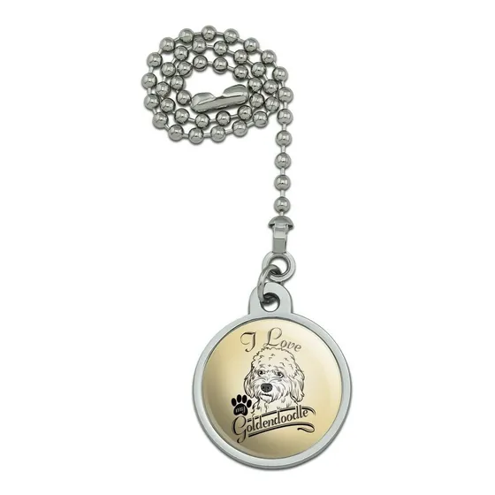 I Love My Goldendoodle Ventilador Techo Luz Pull Cadena