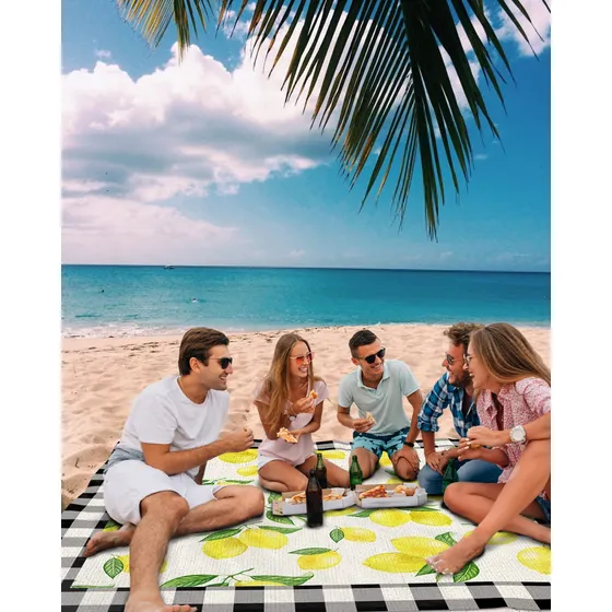 Manta Playa Limon Extra 108  X84  Picnic Al Aire Libre Arena