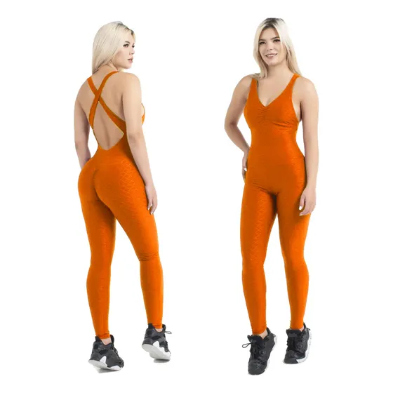 Enterizo Deportivo Texturizado Push Up Levanta Cola