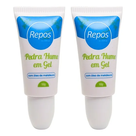 Repos 2un Pedra Hume Em Gel Com Melaleuca Estanca Sangue 10g