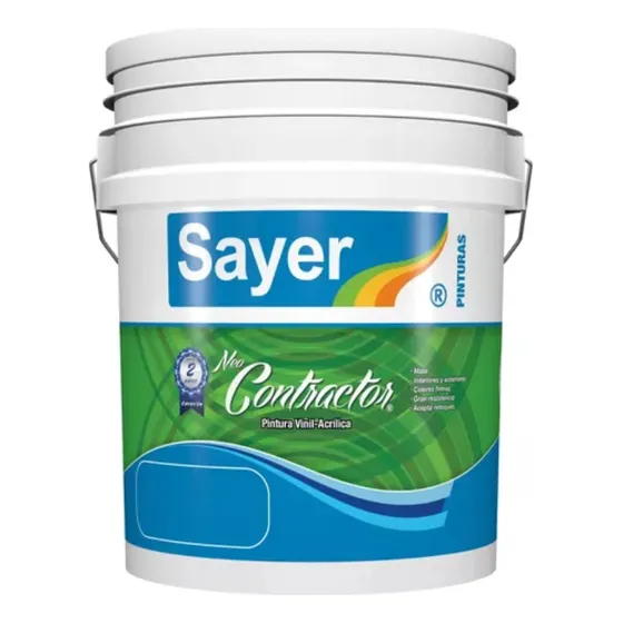 Sayer Neo Contractor Pintura Vinilica Acrilica Mate 19 L Color Blanco