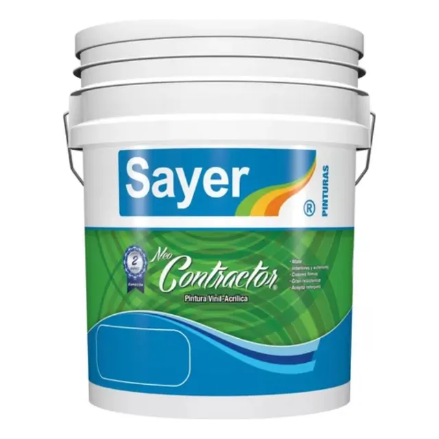 Sayer neo contractor pintura vinilica acrilica mate 19 l color blanco
