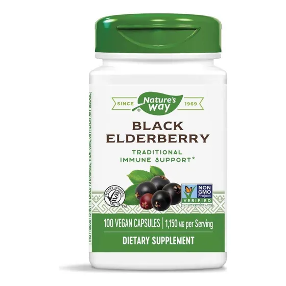Suplemento Nature's Way Elderberry 100 Cápsulas (paquete De