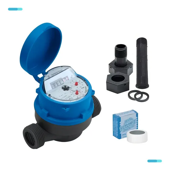 Hidroreader hidrômetro medidor de água unijato 3/4 Qn 1.5 115mm + kit co