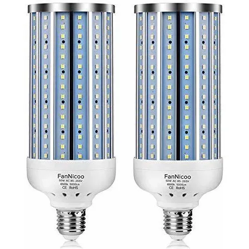Equivalent Led Corn Light Bulb Lumen Large Area Cool White