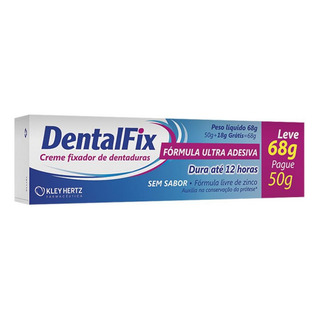 Fixador De Dentaduras Dentalfix 68g Creme Sem Sabor Fixador De Dentaduras Dentalfix 68g Creme Sem Sabor