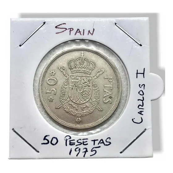 Moneda De España De 50 Pesetas Año 1975 Rey Carlos I