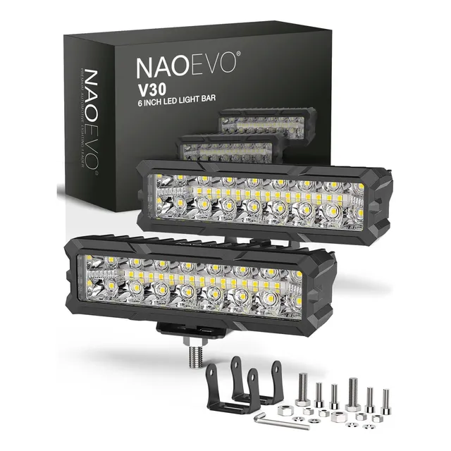 Naoevo Barra De Luz Led De 6 Pulgadas, Luces De Conducción E
