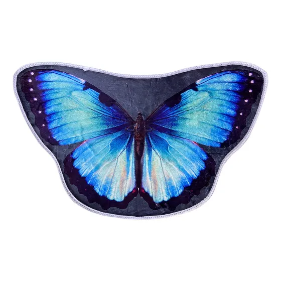 Tapete Baño Mariposa Azul Abstracto Para Alfombra Secado 32
