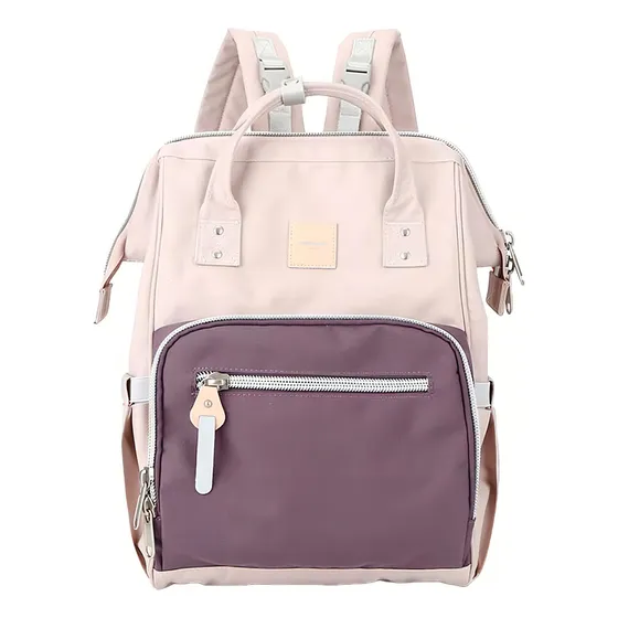 Mochila Bolso Maternal Himawari Legitima Color Violeta Diseño De La Tela Nube