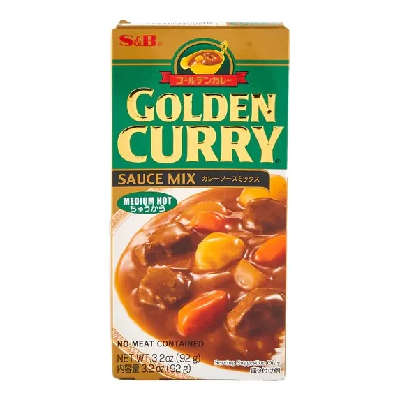 Salsa Curry Golden Medium Hot S&b 92g Picante Medio