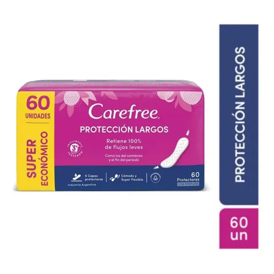 Pack Protectores Diarios Con Perfume 60 Unidades Carefree