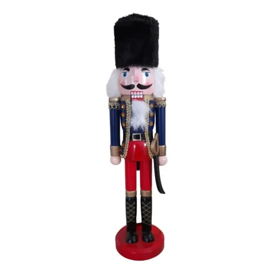 Muñecos Cascanueces, 20 cm, decoración navideña azul soldado N