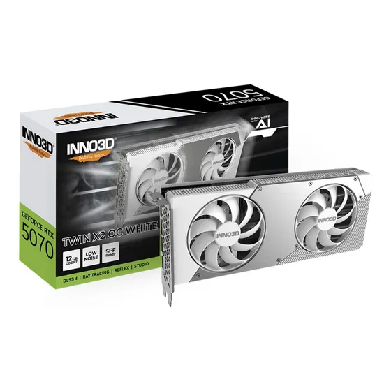 Mercado Livre Geforce Rtx 5070 Twin X2 Oc White 12gb 192bits Gddr7 image