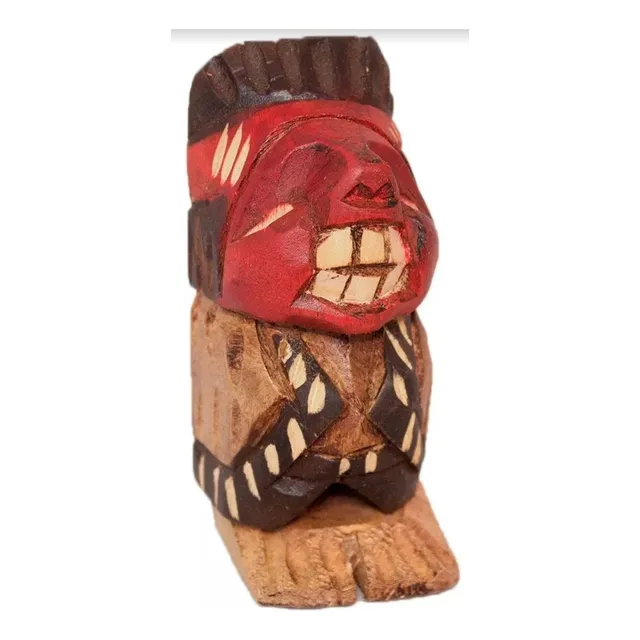 Indio Pícaro De Madera 11cms, Tradicional Típico Chileno