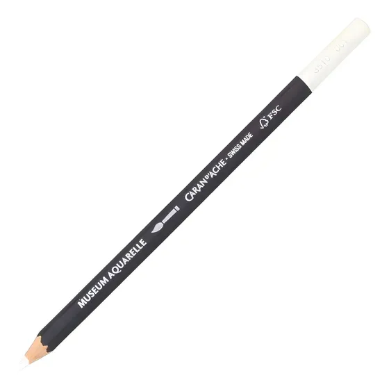 Lápiz de color Caran d'Ache de Museum Aquarelavel, blanco