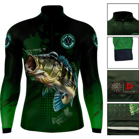 Camisa Camiseta Para Pesca Tucunaré Zumbi Com Proteção Uv50 Camisa Camiseta Para Pesca Tucunaré Zumbi Com Proteção Uv50
