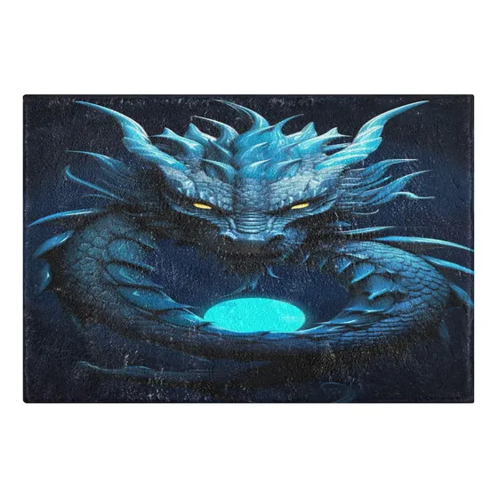 2 Alfombrilla Baño Diseño Dragon Azul Antideslizante