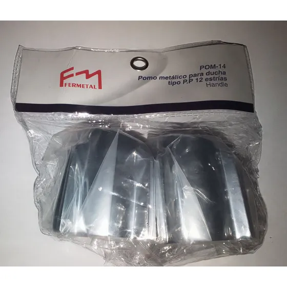 Pomo Manilla Para Ducha Metalica Cromada 12 Estrias Fermetal