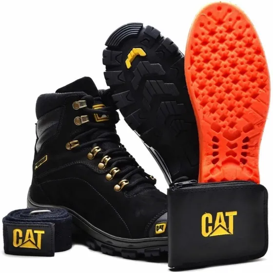 Kit Bota Caterpillar 4 Colores + Cinto +billetera 2160