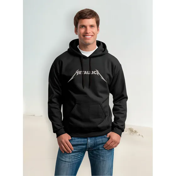Buzo Hoodie Capota Hombre Metallica Rock 