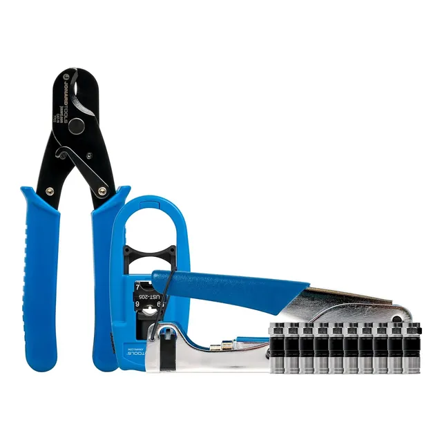 Kit Instalación Cable Coaxial Compresión Cortador Pelacables