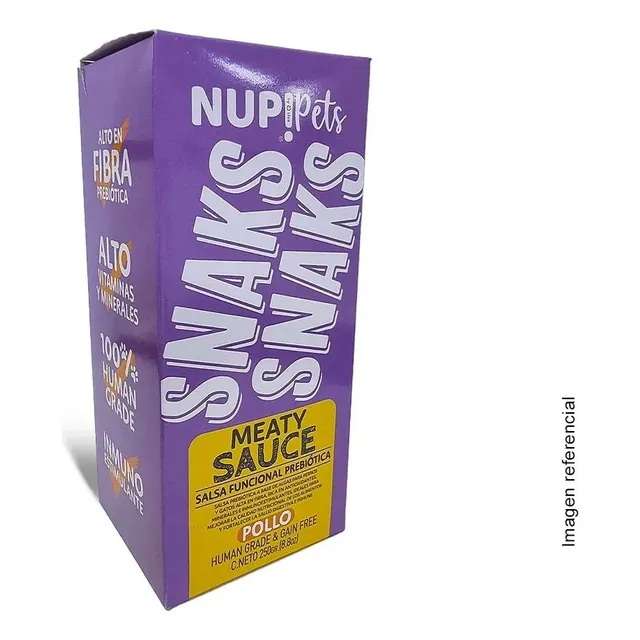 Snacks Alimento Humedo Salsa Prebiotica Pollo Nup!pets 250gr
