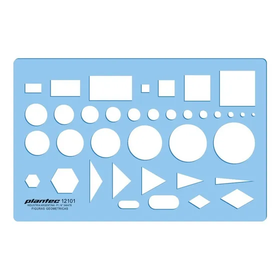 Plantilla Plantec Inyectada Dibujo Tecnico Flexible Color 12101 Figuras Geometricas