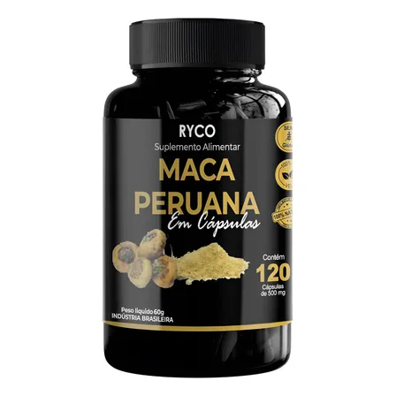 Maca Peruana Original 120 Cápsulas- Envio Já Sem Sabor