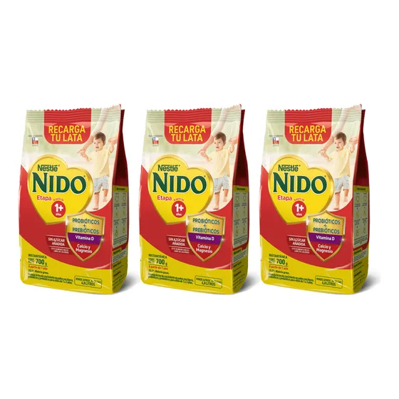 Fórmula Láctea Nido® Etapa 1+ Bolsa 700g Pack X3