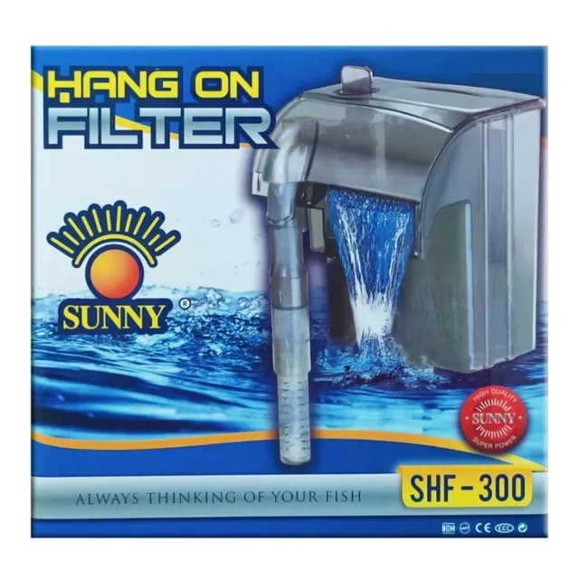 Filtro De Cascada Sunny | Peceras De 30 a 60 Litros | Esponja Carbón Y Filtro Biológico | Regulador Para Flujo De Agua
