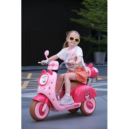 Moto Elétrica Infantil Menina Cute Rosa 6v Voltagem Do Carregador 110v/220v 127/220v