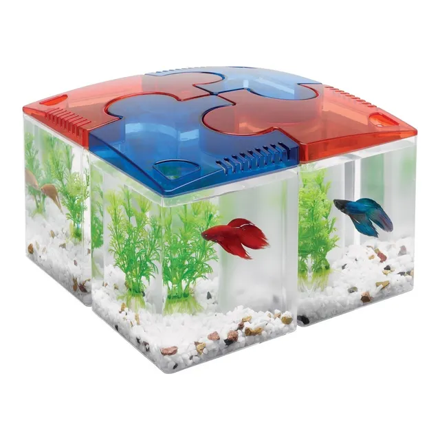 Acuario Acrilico Bettas Puzzle Aqueon 19x13x17 Cms