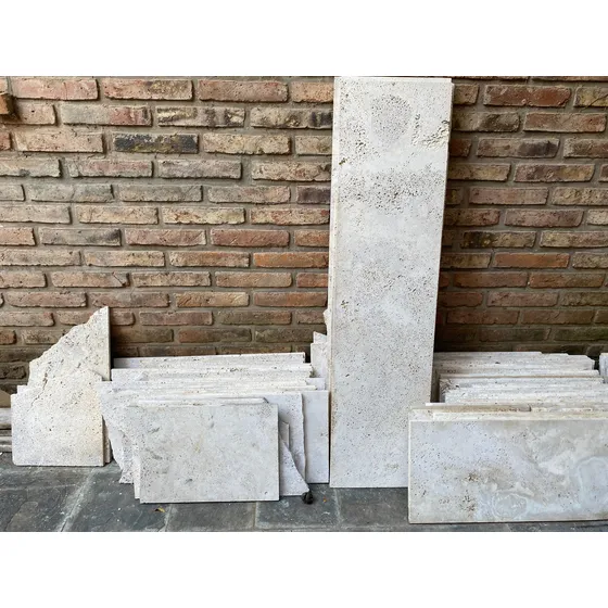Mármol Travertino P/exterior Sin Pulir Aprox 5m2