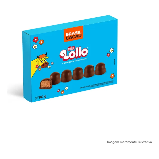 Caixa Bombom Marshmallow Lollo Lançamento Brasil Cacau 90g