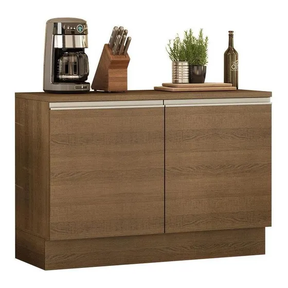 Gabinete Bajo Cocina Madesa Glamy 120cm Con Encimera Color Marrón Rustic